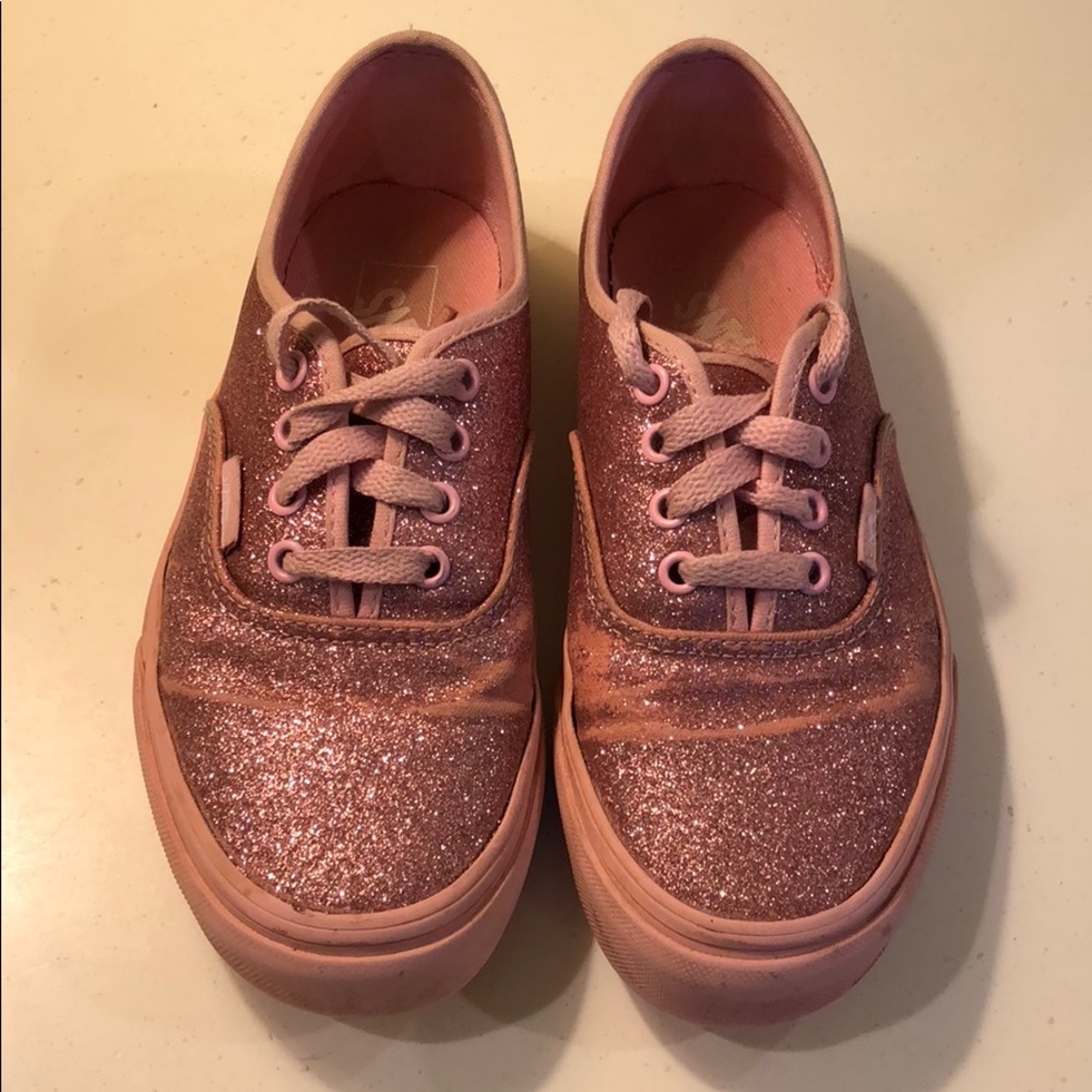 Pink Glitter VANS sz 2.5 (big Kid)